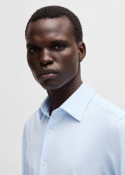 Chemise BOSS ajustée bleue stretch