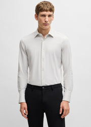 Chemise à motifs BOSS ajustée beige