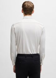 Chemise à motifs BOSS ajustée beige
