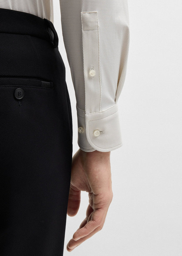 Chemise à motifs BOSS ajustée beige