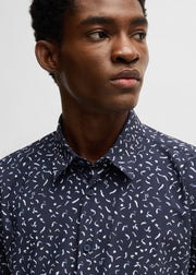 Chemise à motifs BOSS marine