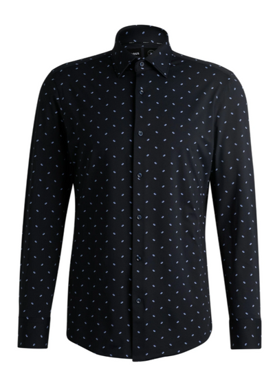 Chemise à motifs BOSS marine