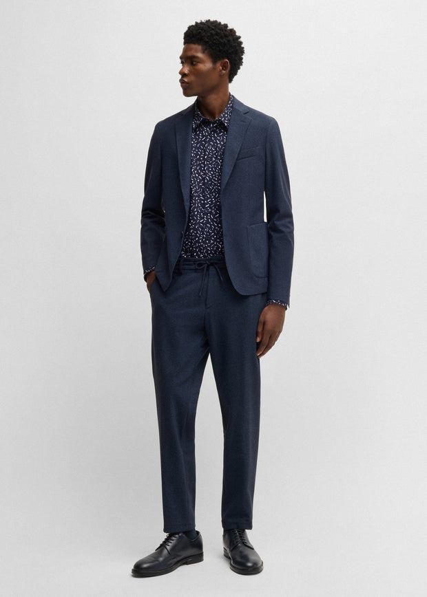 Chemise à motifs BOSS marine