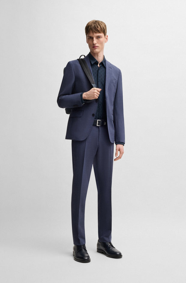 Chemise à motifs BOSS marine