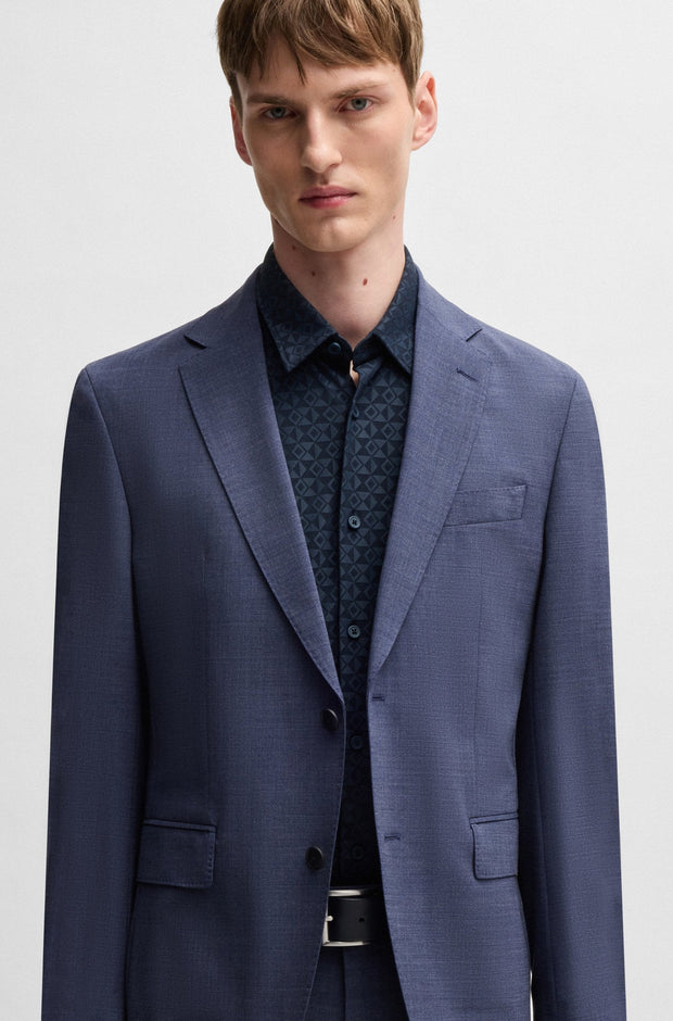 Chemise à motifs BOSS marine