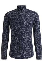 Chemise à motifs BOSS marine