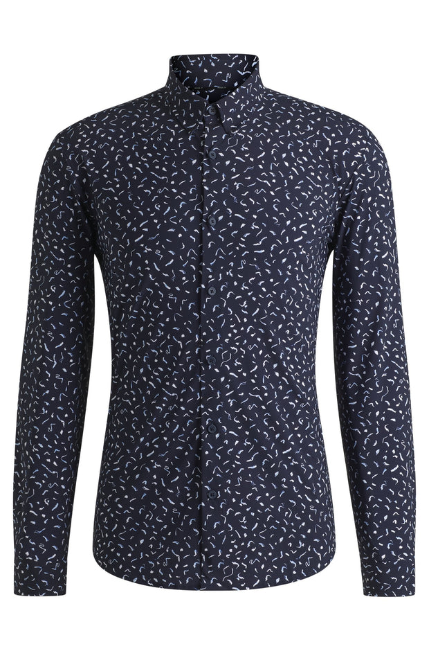 Chemise à motifs BOSS marine