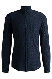 Chemise à motifs BOSS marine