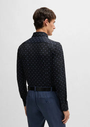 Chemise à motifs BOSS marine