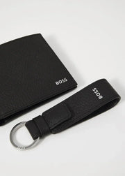 Coffret portefeuille et porte-clé BOSS noir