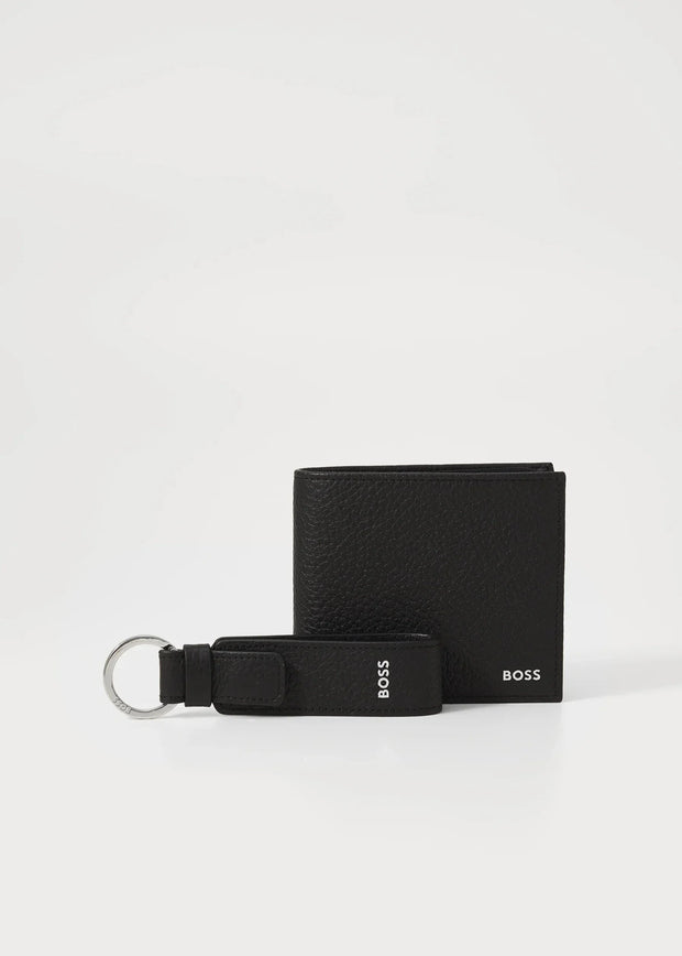 Coffret portefeuille et porte-clé BOSS noir