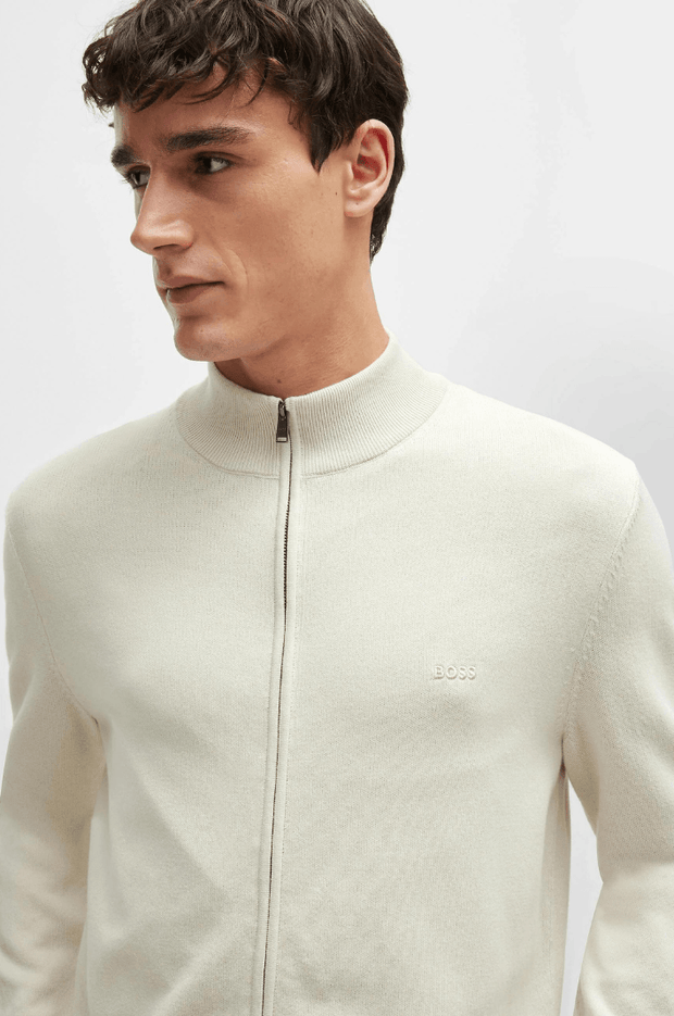 Gilet BOSS blanc cassé