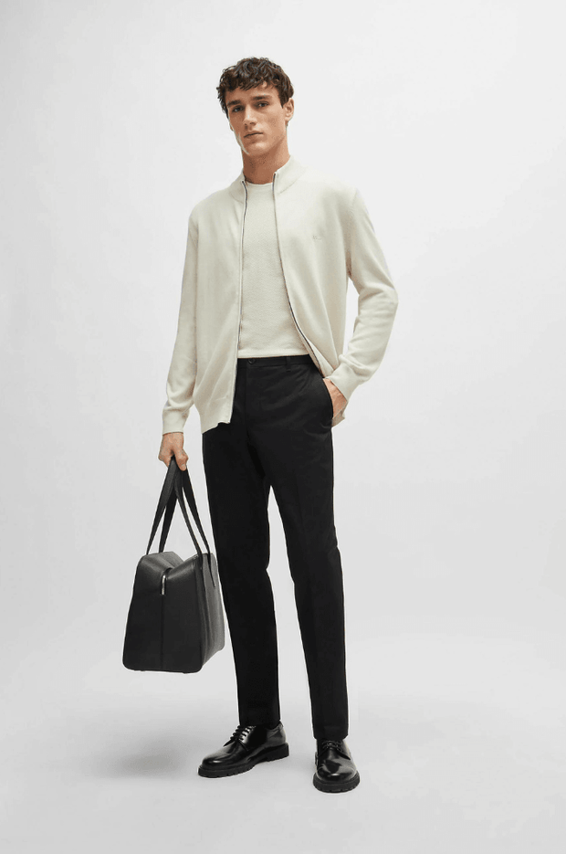 Gilet BOSS blanc cassé