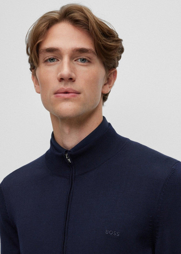 Gilet BOSS marine en laine