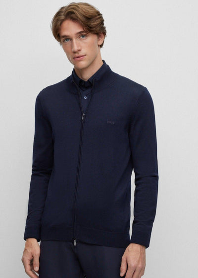 Gilet BOSS marine en laine