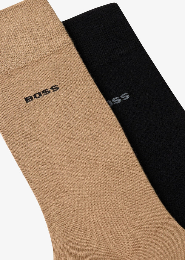 Lot de 2 paires de chaussettes BOSS beiges
