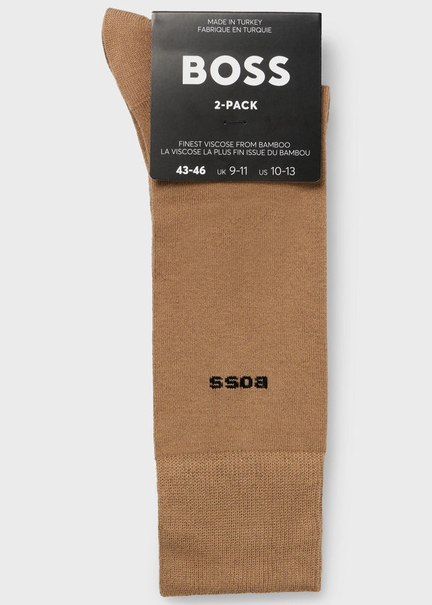 Lot de 2 paires de chaussettes BOSS beiges