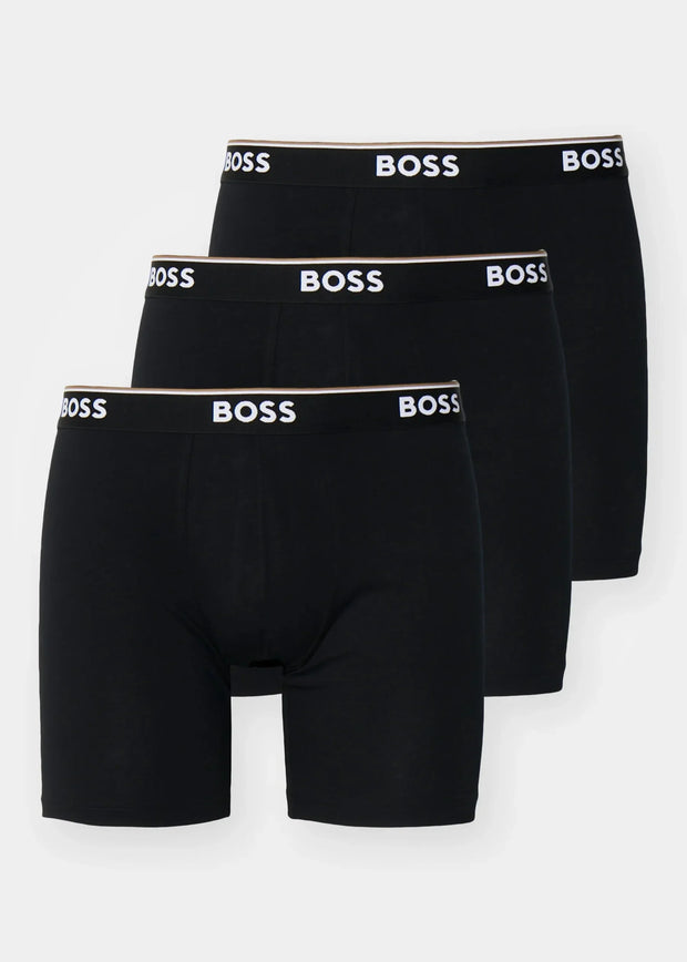 Lot de 3 boxers longs BOSS noirs