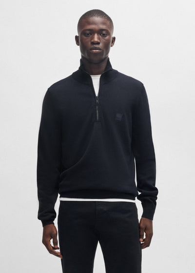 Pull camionneur BOSS marine en cachemire