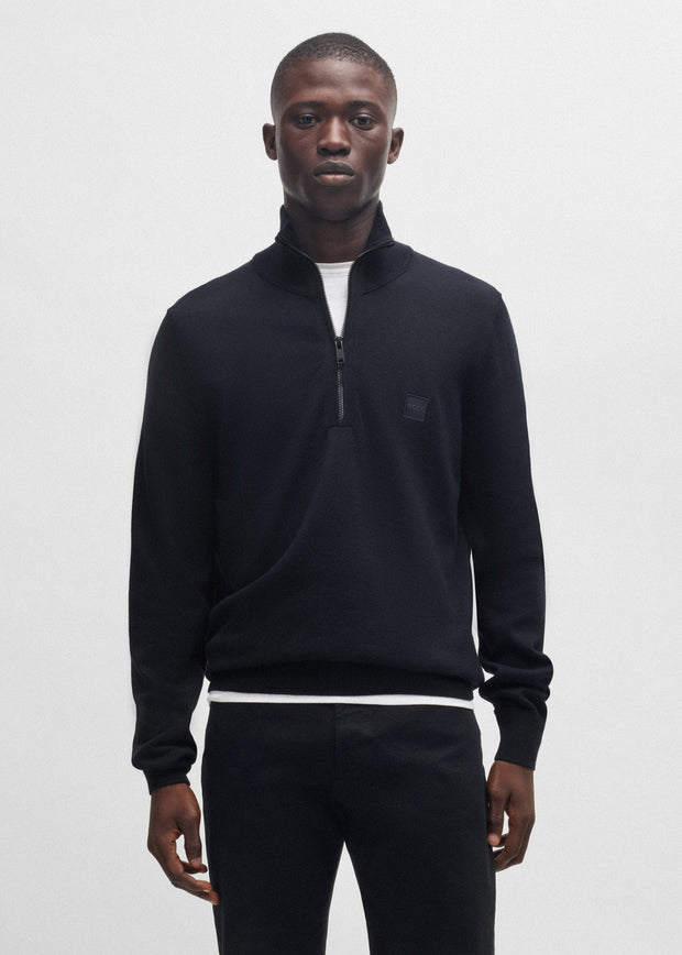 Pull camionneur BOSS marine en cachemire