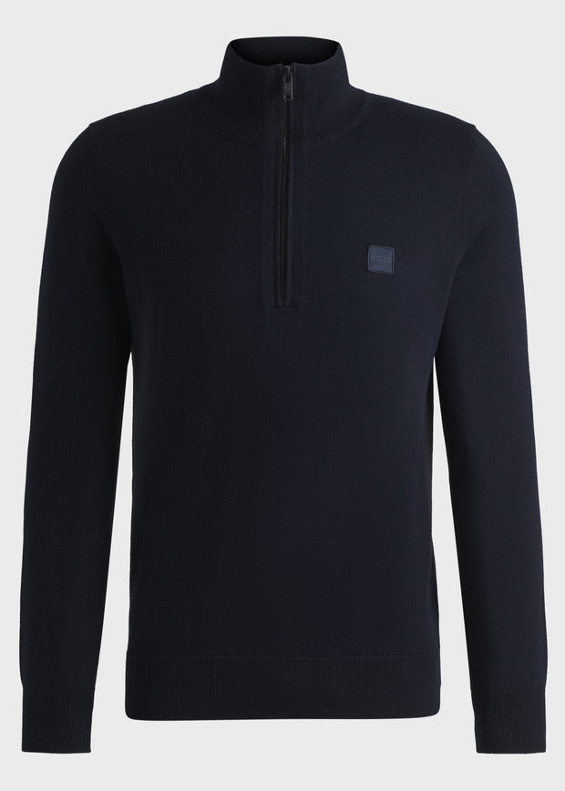 Pull camionneur BOSS marine en cachemire