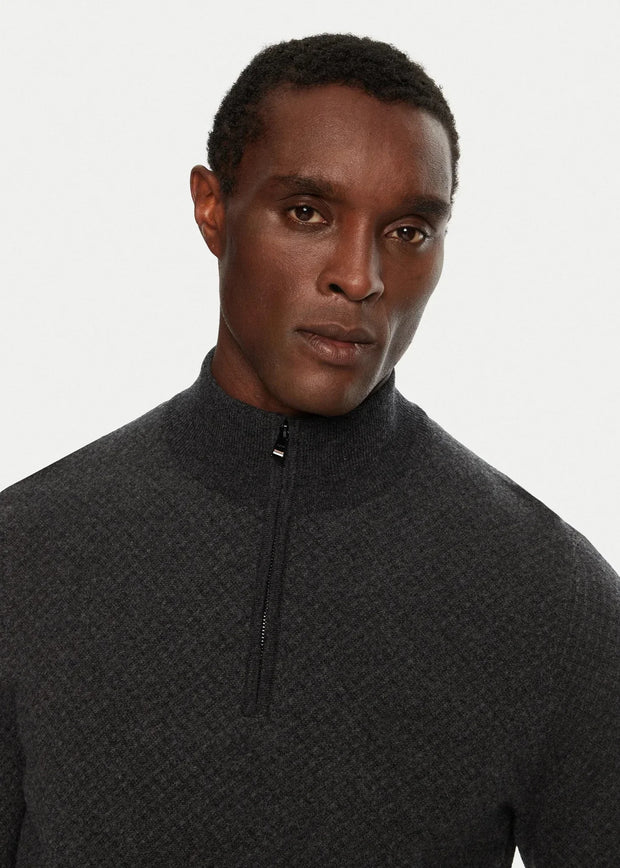 Pull camionneur BOSS noir en laine
