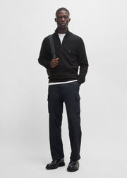 Pull camionneur BOSS noir en cachemire
