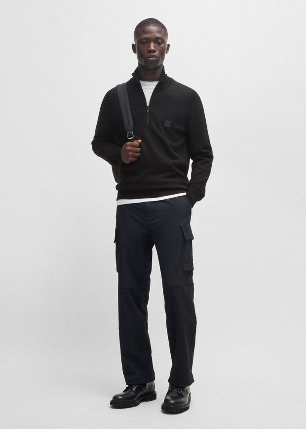 Pull camionneur BOSS noir en cachemire
