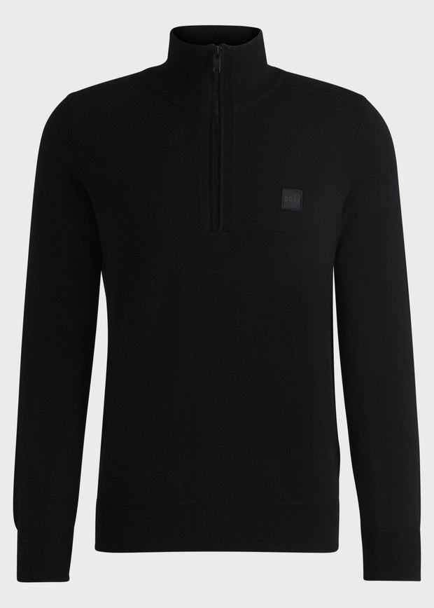 Pull camionneur BOSS noir en cachemire