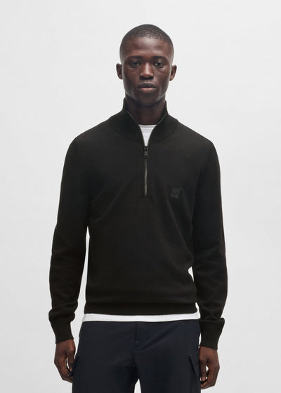 Pull camionneur BOSS noir en cachemire