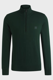 Pull camionneur BOSS vert en cachemire