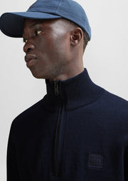 Pull camionneur BOSS marine en cachemire