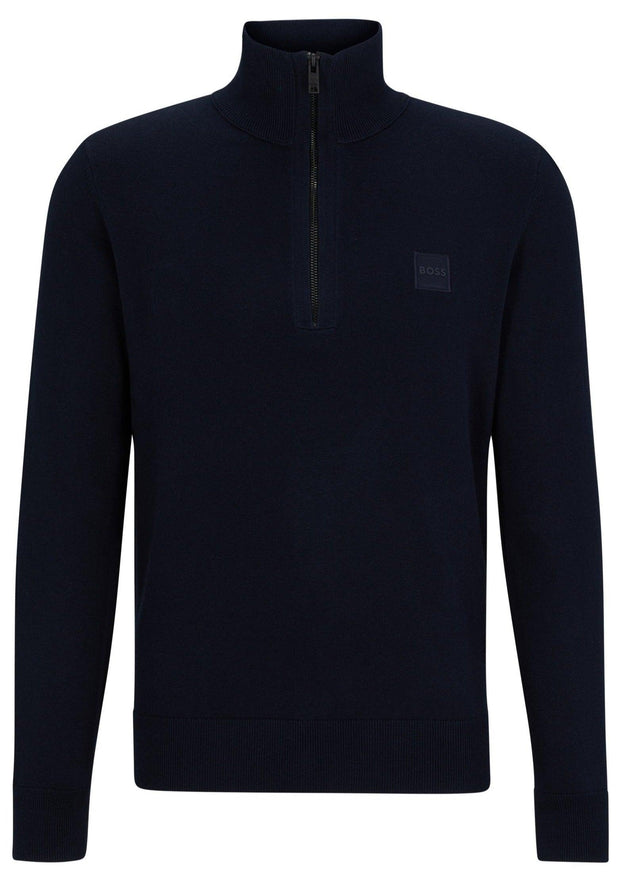 Pull camionneur BOSS marine en cachemire