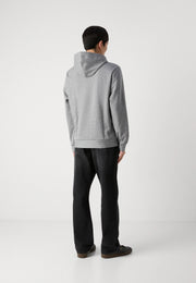 Sweat rayé à capuche BOSS gris
