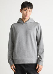 Sweat rayé à capuche BOSS gris