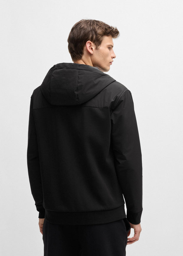 Sweat zippé à capuche BOSS noir