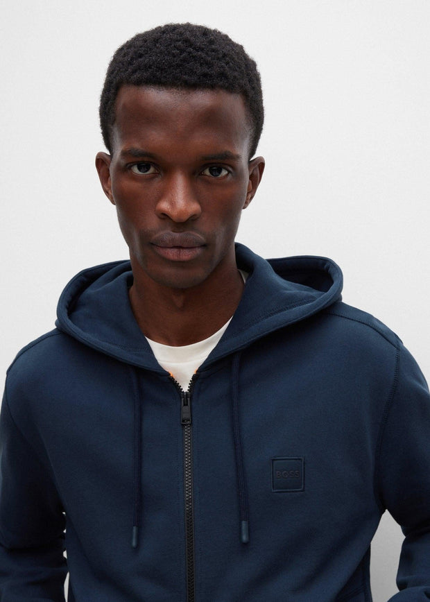 Sweat zippé à capuche BOSS marine