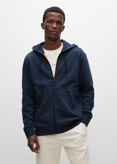Sweat zippé à capuche BOSS marine