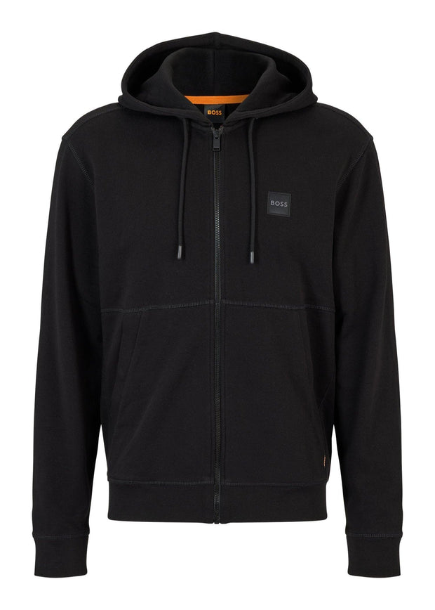 Sweat zippé à capuche BOSS noir