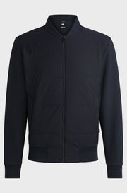 Sweat zippé bi-matière BOSS marine