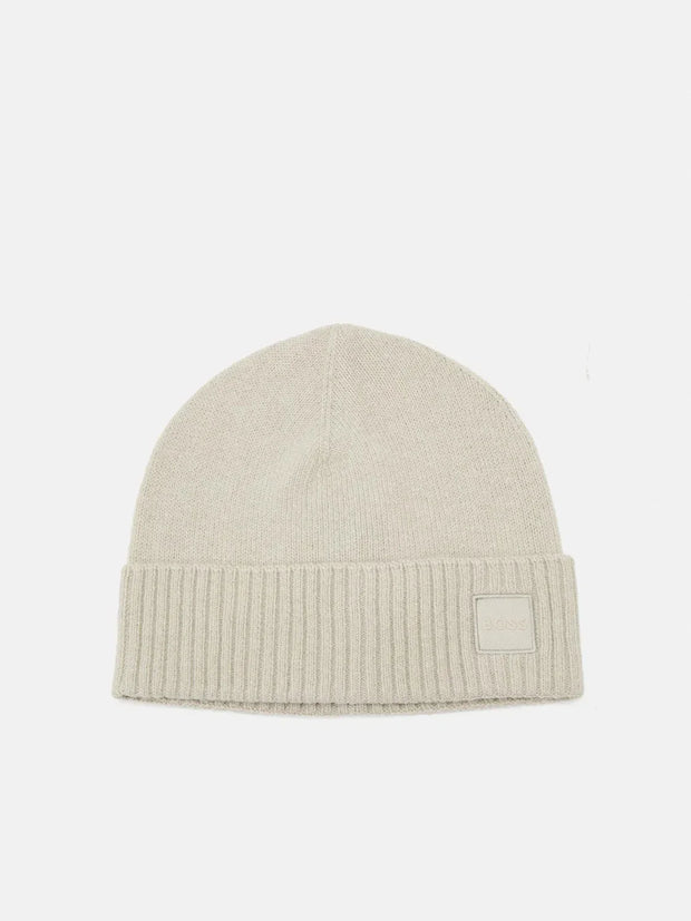 Bonnet BOSS beige en laine