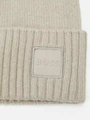 Bonnet BOSS beige en laine