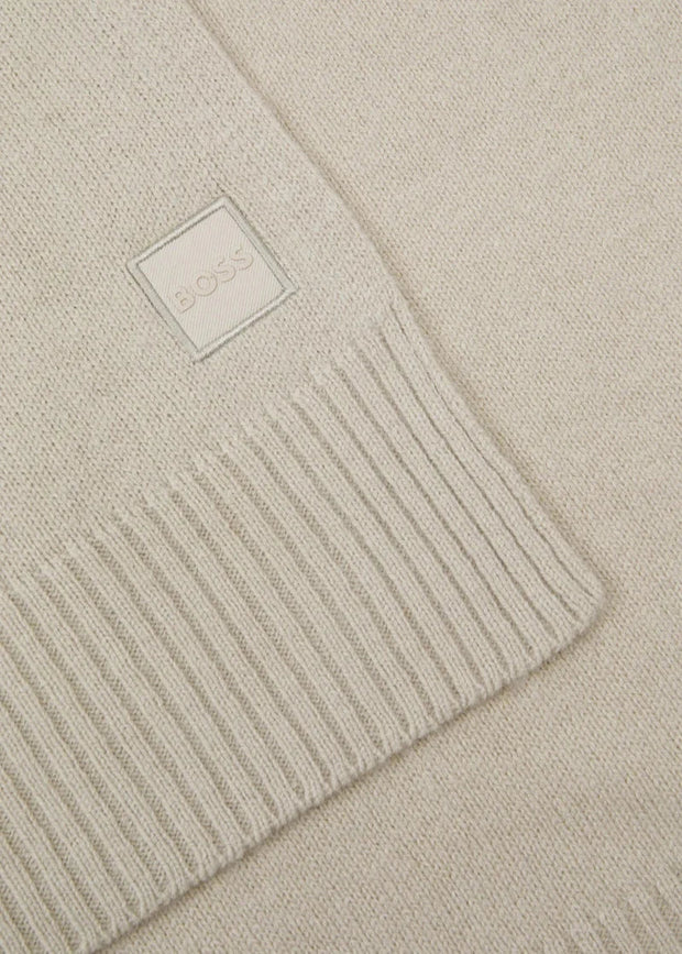 Echarpe BOSS beige en laine