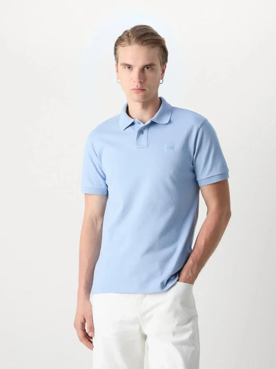 Polo BOSS ajusté bleu