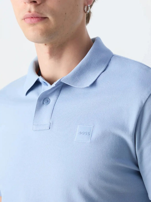 Polo BOSS ajusté bleu