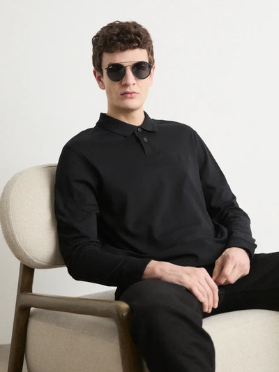 Polo manches longues BOSS noir