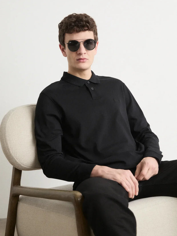 Polo manches longues BOSS noir