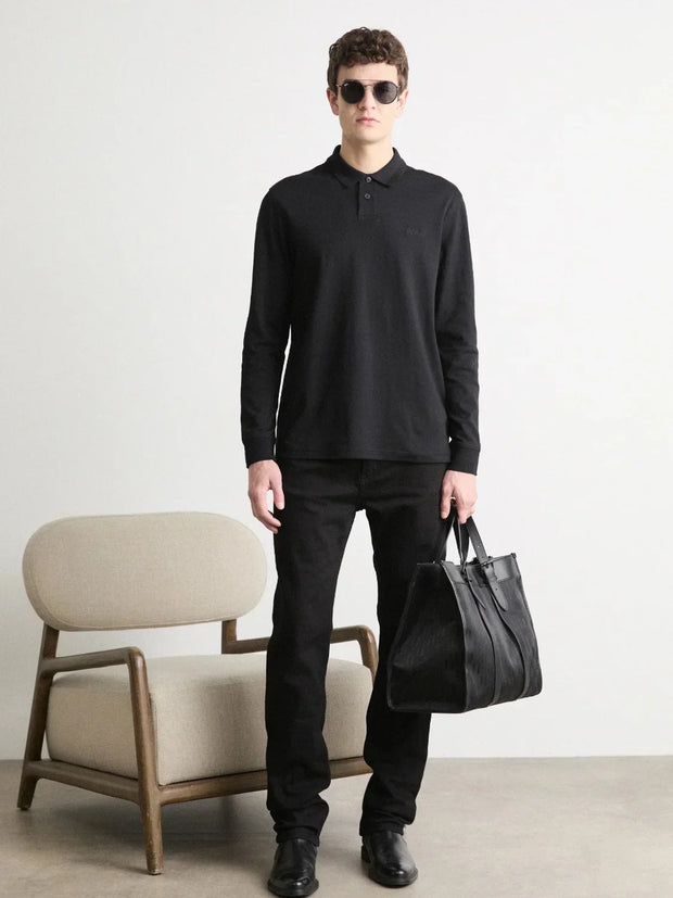 Polo manches longues BOSS noir