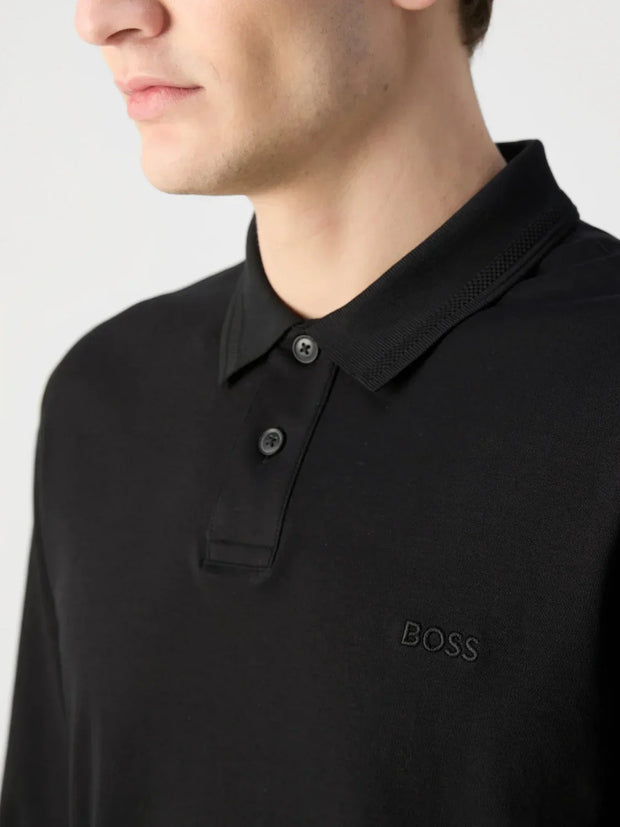 Polo manches longues BOSS noir